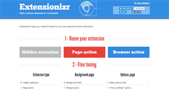 Desktop Screenshot of extensionizr.com