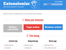 Tablet Screenshot of extensionizr.com